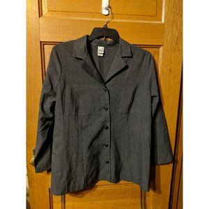 Duo Maternity Dress Jacket Top With Ties Gray Size Large